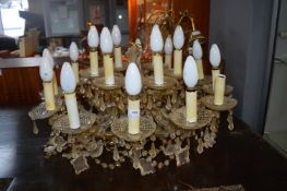 Large Decorative Chandelier with Candle Style Lights