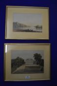 Two Framed Grand Tour Watercolour Landscapes by Ch
