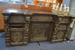 Large Victorian Carved Oak Buffet (AF)