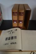 Three Large Stanley Gibbons Windsor Sovereign Stamp Albums Containing Great Britain Stamps