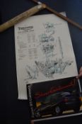 Triumph Twin Cylinder Engine Diagram plus Ford Escort RS Cosworth Poster