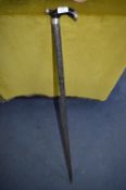 Silver Mounted Ebonised Walking Stick