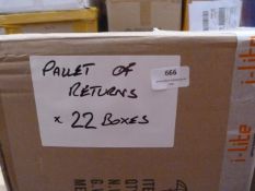 *Pallet of 22 Boxes of Returned Assorted ILite Lights