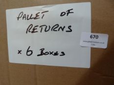 *Pallet of 6 Boxes of Returned Assorted ILite Lights