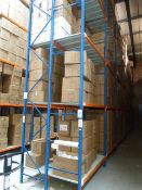 *Seven Bays of Pallet Racking; 8x Stanchions, 105 Cross Beams, 1.8m wide, 1.6m deep