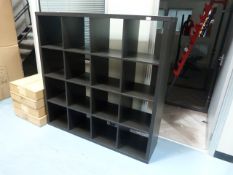 *5ft Black Contemporary Style Set of 16 Pigeon Holes