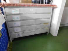 * 5 Drawer deep plan cabinet