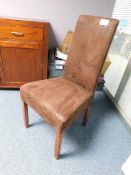 * 1 Suede effect dining chair