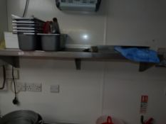 *Stainless Steel Shelf with Upstand to Rear 1250x3