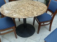 *Circular Granite Topped Table on Cast Iron Pedestal 100cm diameter