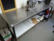 *Stainless Steel Topped Worktable with Undershelf