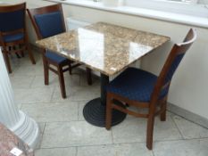 *Granite Topped Table on Cast Iron Pedestal 80x80cm