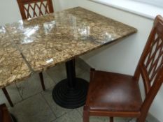 *Granite Topped Table on Cast Iron Pedestal 80x80cm