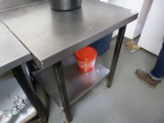 *Stainless Steel Topped Worktable with Undershelf