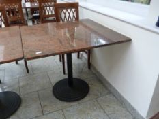 *Red Granite Topped Table on Cast Iron Pedestal 80x80cm