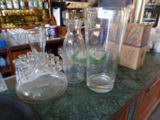 *Glass Vase and 2 Glass Jugs