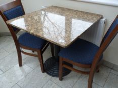 *Granite Topped Table on Cast Iron Pedestal 80x80cm