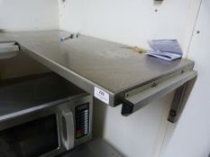 *Stainless Steel Shelf with Note Nipper 850x370mm