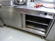 *Parry Hot Cupboard with Sliding Doors and Wheel 1