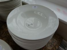 *14 White Deep Pasta Bowls