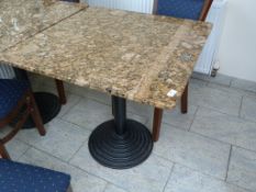 *Granite Topped Table on Cast Iron Pedestal 80x80cm