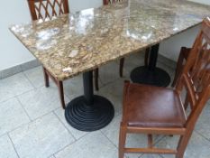*Granite Topped Table on Cast Iron Pedestal 80x80cm