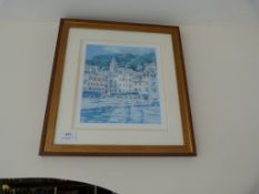 *Framed Painting of an Italian Harbour Scene
