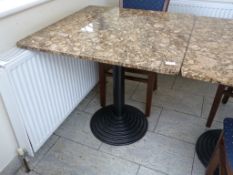 *Granite Topped Table on Cast Iron Pedestal 80x80cm