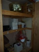 *Contents of Cupboard; Assorted Glasses, Coffee Cu