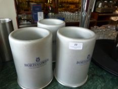 *3 Aluminium Wine Chillers branded Bortolomiol