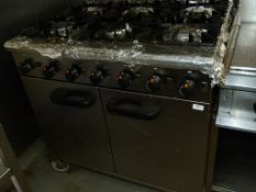 *Gas Six Burner Commercial Cooker over Oven