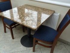 *Granite Topped Table on Cast Iron Pedestal 80x80cm