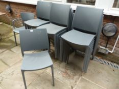 *22 Siesta Grey Outdoor Stackable Chairs and One G