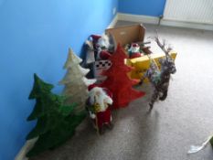 *Christmas Decorations; Santas, Reindeer, Tinsel,