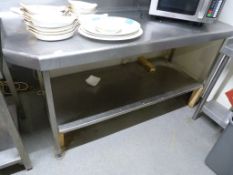 *Stainless Steel Preparation Table with Undershelf