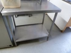 *Stainless Steel Worktable with Undershelf and Ups