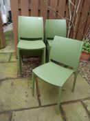 *10 Siesta Green Outdoor Stackable Chairs