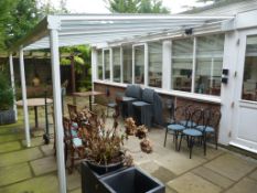 *Powder Coated Aluminium Lean-To with Glass Roof a