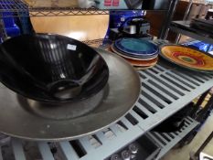 * selection of couloured plates and fruit bowls. 1 x fruit bowl is very large
