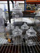 * 5 x plastic sweet jars