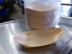 * disposable bamboo trays - large box