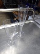 * 4 x boxes plastic flutes and 1 x mixed box plastic wine glasses and flutes