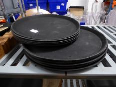 * 10 x black serving trays - small and large