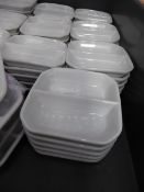 * small shallow dipping sauce pots with 2 sections x approx 80