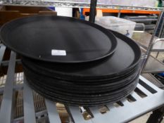 * 12 x large black serving trays