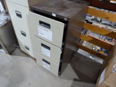 *Three Drawer Filing Filing (coffee & cream)