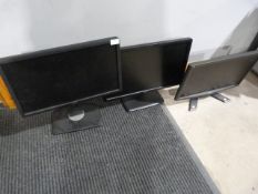 *2 Dell and 1 Acer Monitors