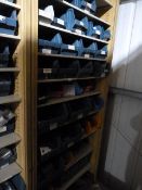 *10 Shelves of Trays Containing Stainless Componen