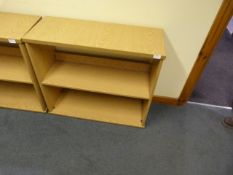 *Two Tier Shelving Unit in Light Wood Finish