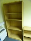 *6ft Three Shelf Unit in Light Wood Finish